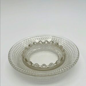 Vintage American Brilliant Cut Glass Cigarette Ashtray 6.25" Heavy Glass